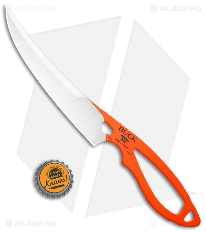 Buck PakLite Boning Fixed Blade Knife Orange (5.25" Satin) 0136ORS1