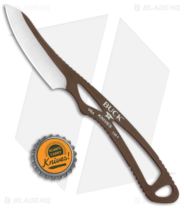Buck PakLite Caper Fixed Blade Knife Brown (2.5