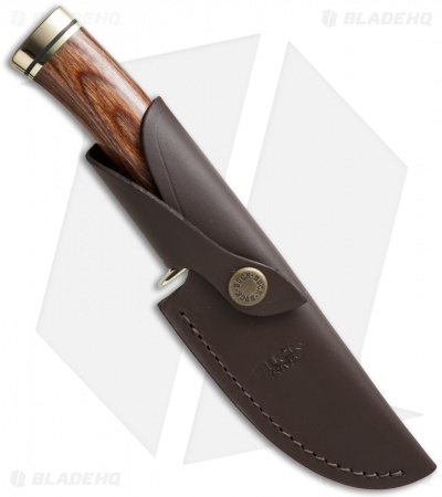 Buck Vanguard Fixed Blade Knife Walnut Dymondwood (4.25" Satin) 0192BRS