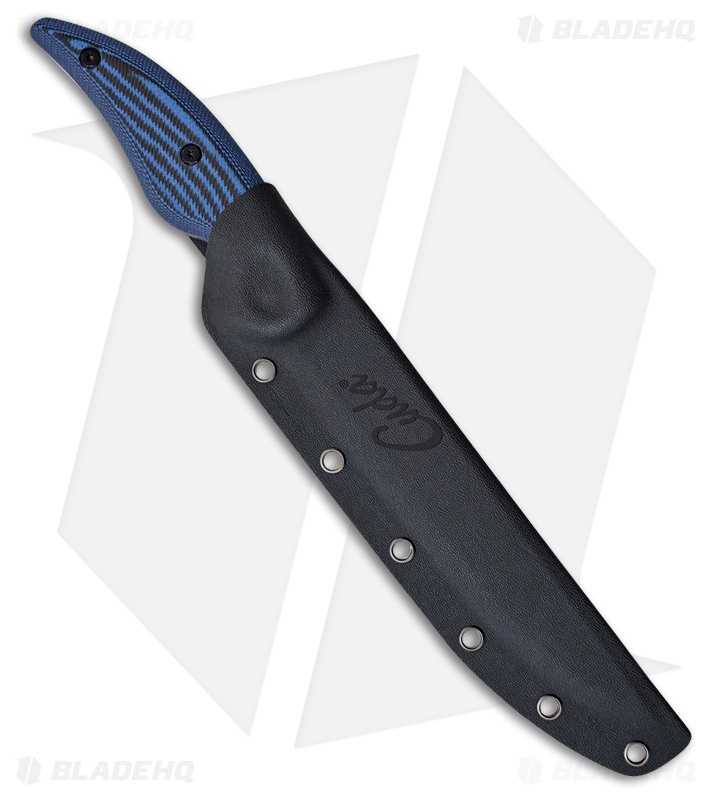 Camillus Cuda 7"  Wide Fillet Fixed Blade Knife Blue Micarta (7" Black)