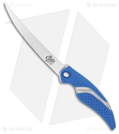 Camillus Cuda Curved Boning Fixed Blade Knife Blue (6" Bead Blast) 18833