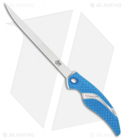Camillus Cuda Fillet Fixed Blade Knife Blue (7" Bead Blast) 18124