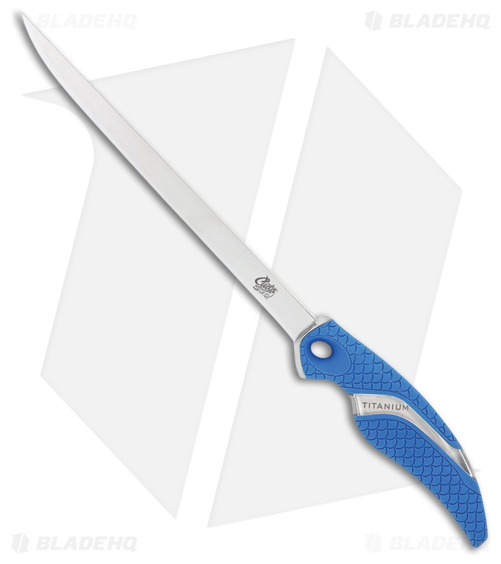 Camillus Cuda Large Flex Fillet Fixed Blade Knife Blue (8.25" Bead Blast) 18832