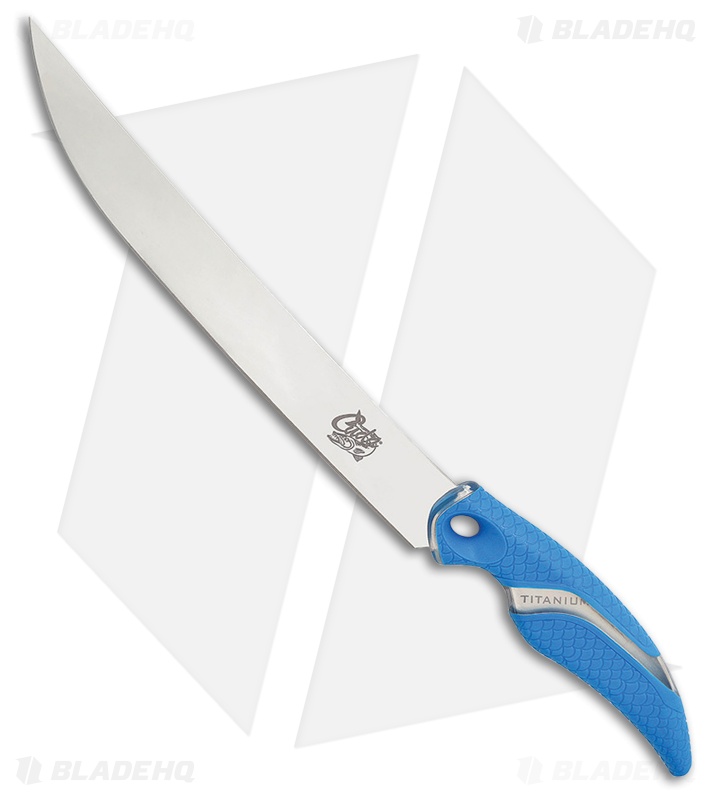 Camillus Cuda Semi Flex Fillet Fixed Blade Knife Blue (10" Bead Blast) 18120