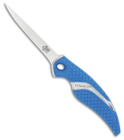 Camillus Cuda Slim Fillet Fixed Blade Knife Blue (4.25" Bead Blast) 18853