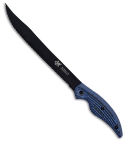 Camillus Cuda Professional Fixed Blade Knife Blue Micarta (9" Black) CM18129