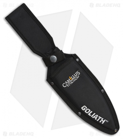 Camillus Goliath Fixed Blade Knife Tan Camo (6" Black)