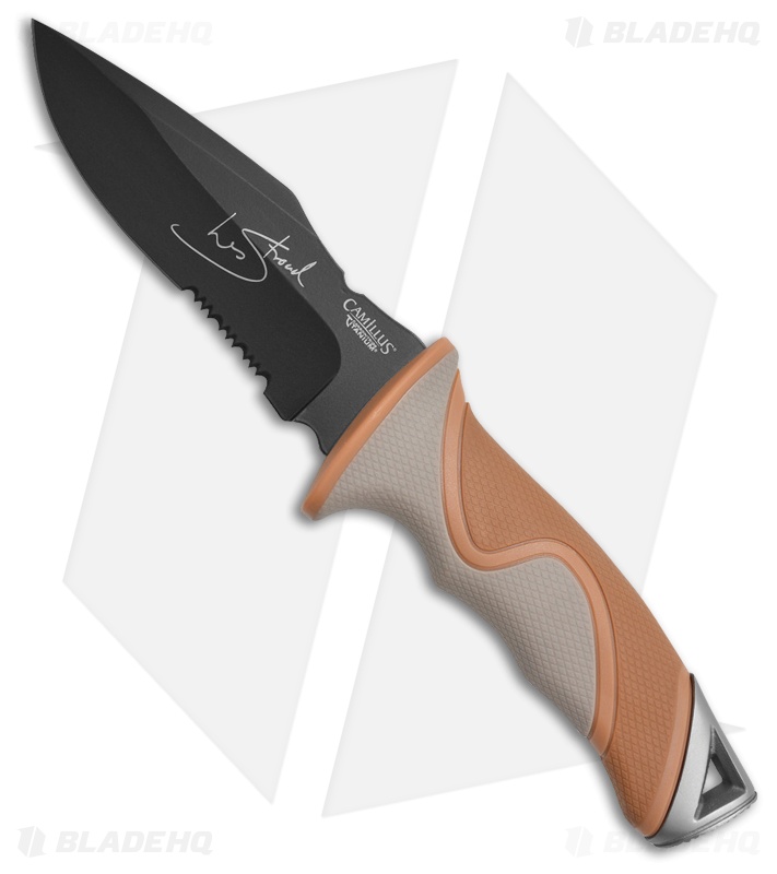 Camillus Inuit Fixed Blade Knife Brown (4.25" Black) 19191