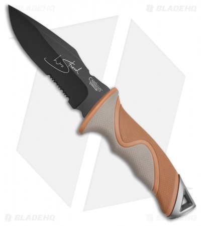 Camillus Inuit Fixed Blade Knife Brown (4.25" Black) 19191