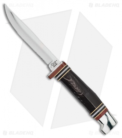 Case Knives Buffalo Hunter Fixed Blade Knife Horn (3.125" Mirror) BHMFINN SS 