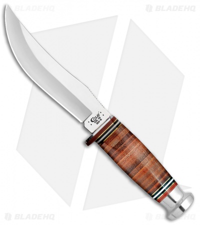 Case Cutlery Hunter Trailing Point Knife Brown Leather (323-5 SS  5" Polish)