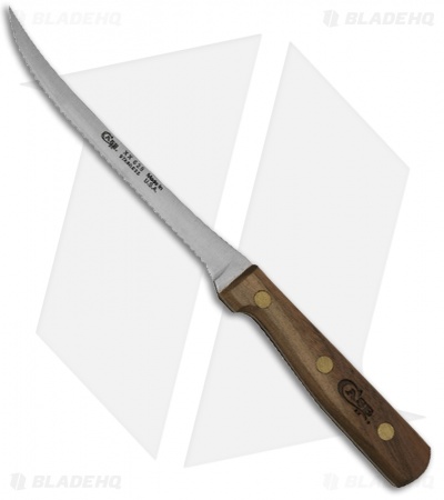 Case Cutlery Tomato Slicer Fixed Blade Knife Walnut (5.5" Satin) 07313