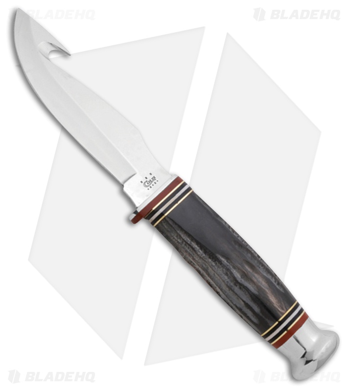 Case Guthook Hunter Fixed Blade Knife Buffalo Horn (4.375 Satin) 17914