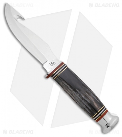 Case Guthook Hunter Fixed Blade Knife Buffalo Horn (4.375 Satin) 17914