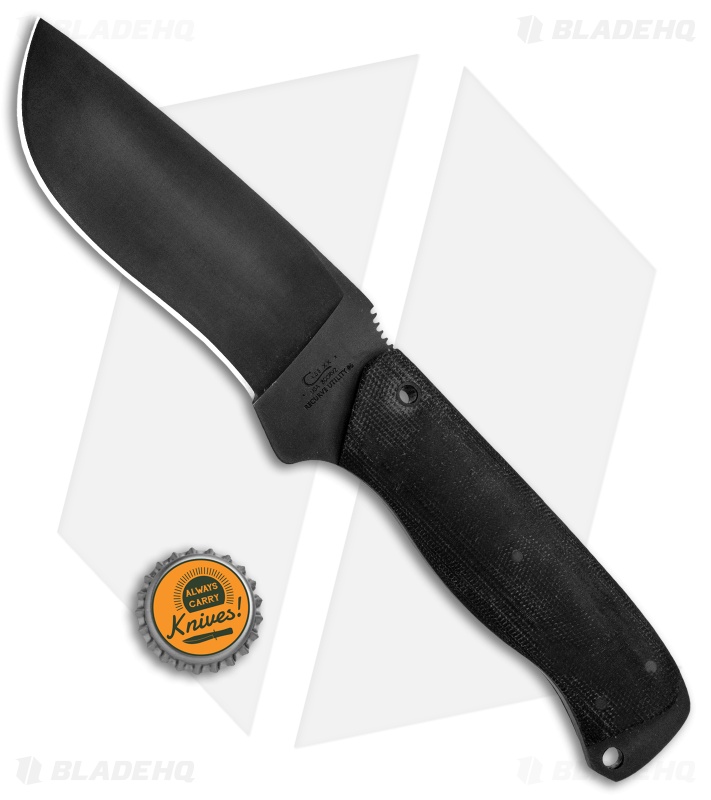 Case Winkler Recurve Utility No. 6 Fixed Blade Black Canvas (5.1" Black) 