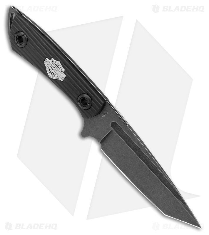 Tec-X FB-1 Harley-Davidson Tanto Fixed Blade Knife (4.25" Black Stonewash) 52164