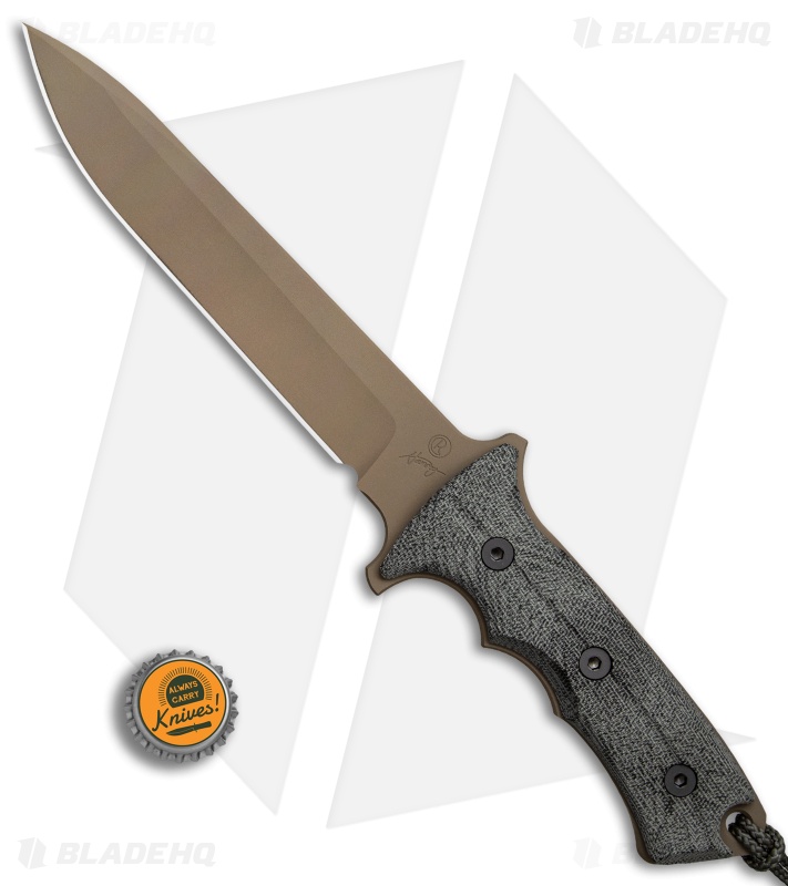Chris Reeve Knives Green Beret Fixed Blade Knife (7" Flat Dark Earth)