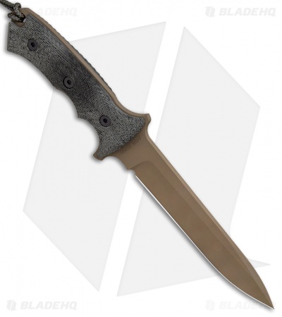 Chris Reeve Knives Green Beret Fixed Blade Knife (7" Flat Dark Earth)