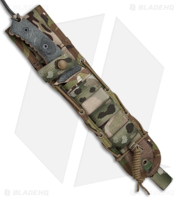 Chris Reeve Knives Pacific Fixed Blade Black Canvas Micarta (6.38" FDE Serr)