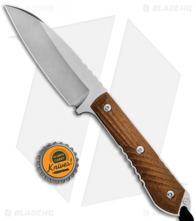 Chris Reeve Nyala Insingo Fixed Blade Knife Brown Micarta (3.75" Stonewash)