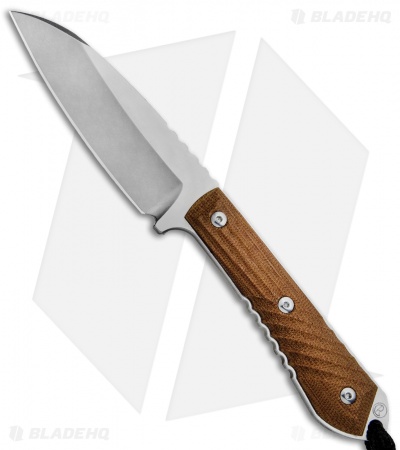 Chris Reeve Nyala Insingo Fixed Blade Knife Brown Micarta (3.75" Stonewash)