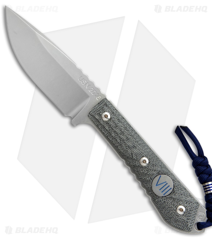 Chris Reeve Nyala USN VIII Fixed Blade Knife Black Canvas Micarta (3.75" Satin)