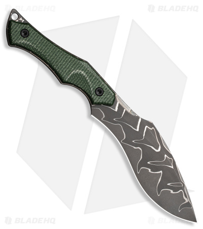 CIVIVI Vaquita II Fixed Blade Knife Green Micarta (3.2" Damascus) C047C-DS2