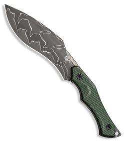 CIVIVI Vaquita II Fixed Blade Knife Green Micarta (3.2" Damascus) C047C-DS2
