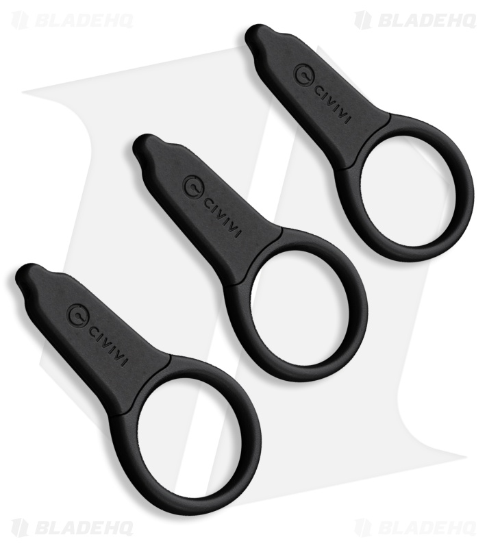 CIVIVI Quick Snip Fixed Blade Knife 3pc Black ABS (0.68" Satin) C22022A-2