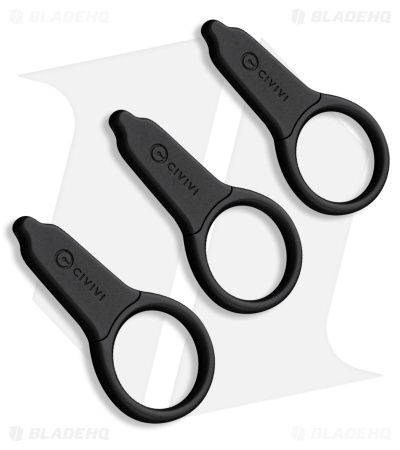 CIVIVI Quick Snip Fixed Blade Knife 3pc Black ABS (0.68" Satin) C22022A-2