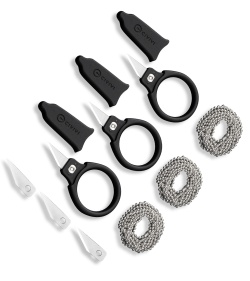 CIVIVI Quick Snip Fixed Blade Knife 3pc Black ABS (0.68&quot; Satin) C22022A-2 | 213094