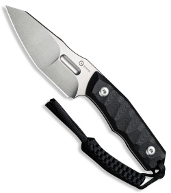 CIVIVI Propugnator Fixed Blade Knife Black G-10 (4.1" Stonewash) C23002-1
