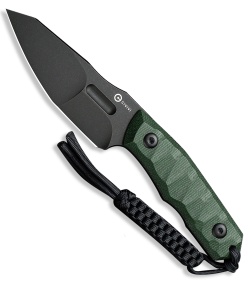 CIVIVI Propugnator Fixed Blade Knife Green Micarta (4.1" Black SW) C23002-2