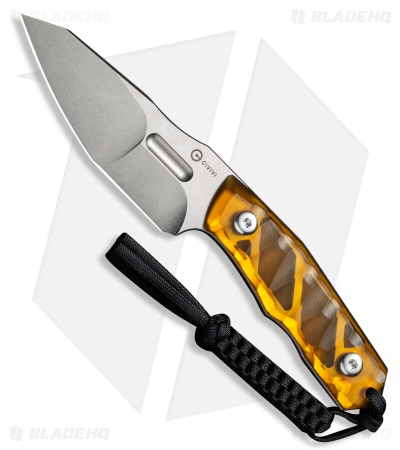 CIVIVI Propugnator Fixed Blade Knife Yellow Ultem (4.1" Stonewash) C23002-3