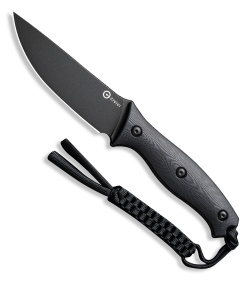 CIVIVI Stormridge Fixed Blade Knife Black G-10 (3.9" Black SW) C23041-1