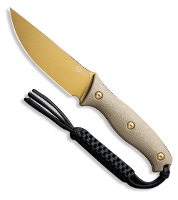 CIVIVI Stormridge Fixed Blade Knife Tan G-10 (3.9" Desert Tan SW) C23041-2