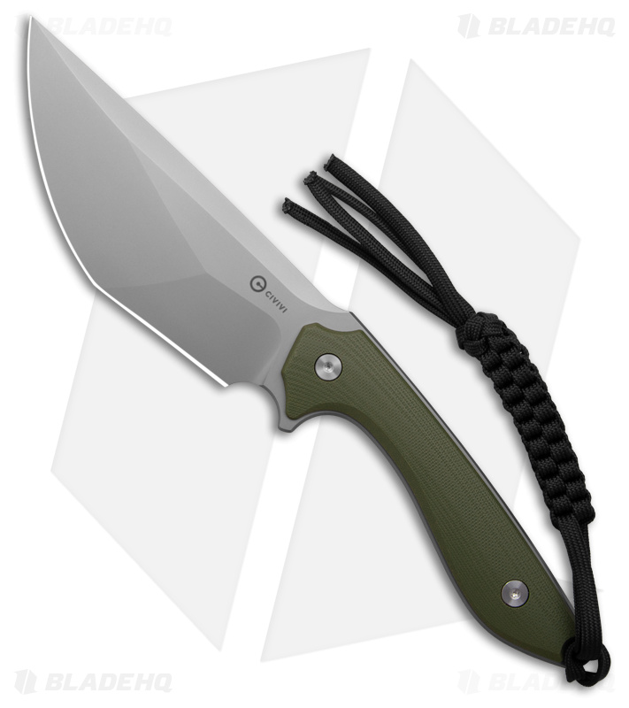 CIVIVI Concept 22 Fixed Blade Knife Green G-10 (4.8" Satin) C21047-2