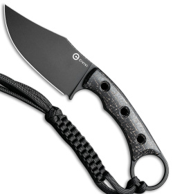 CIVIVI Midwatch Fixed Blade Knife Black Micarta (3.4" Black SW) C20059B-1