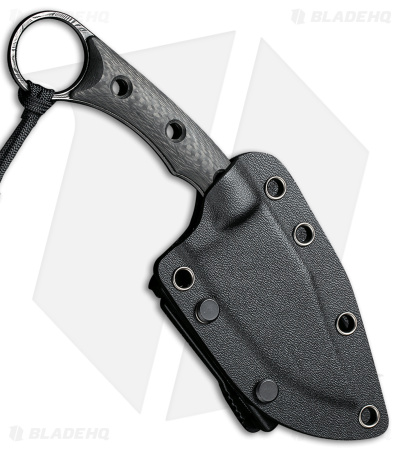 CIVIVI Midwatch Fixed Blade Knife Twill CF (3.4" Damascus) C20059B-DS1