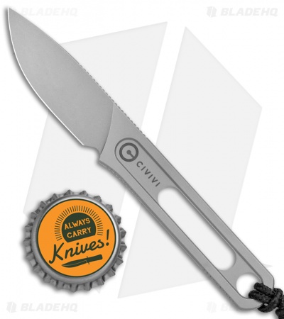CIVIVI Minimis Fixed Blade Knife w/ Pocket Sheath (2.2" Stonewash)