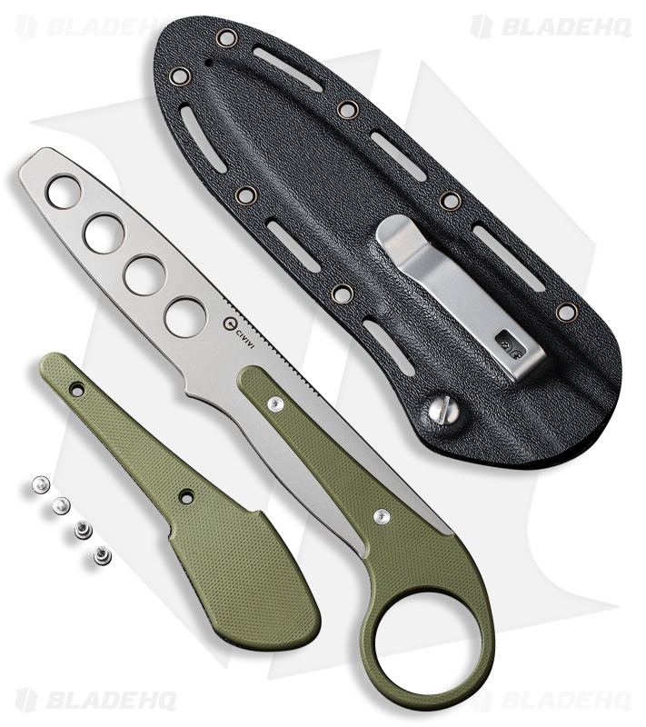 CIVIVI Varius Fixed Blade Trainer OD Green G-10 (3.26" Stonewash)