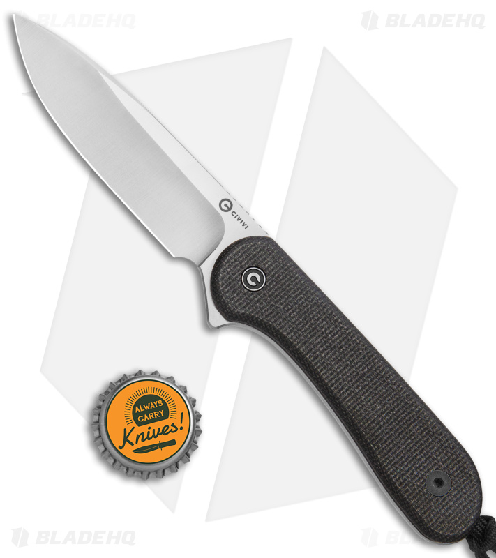CIVIVI Elementum Fixed Blade Knife Dark Green Micarta (4" Satin) C2105B