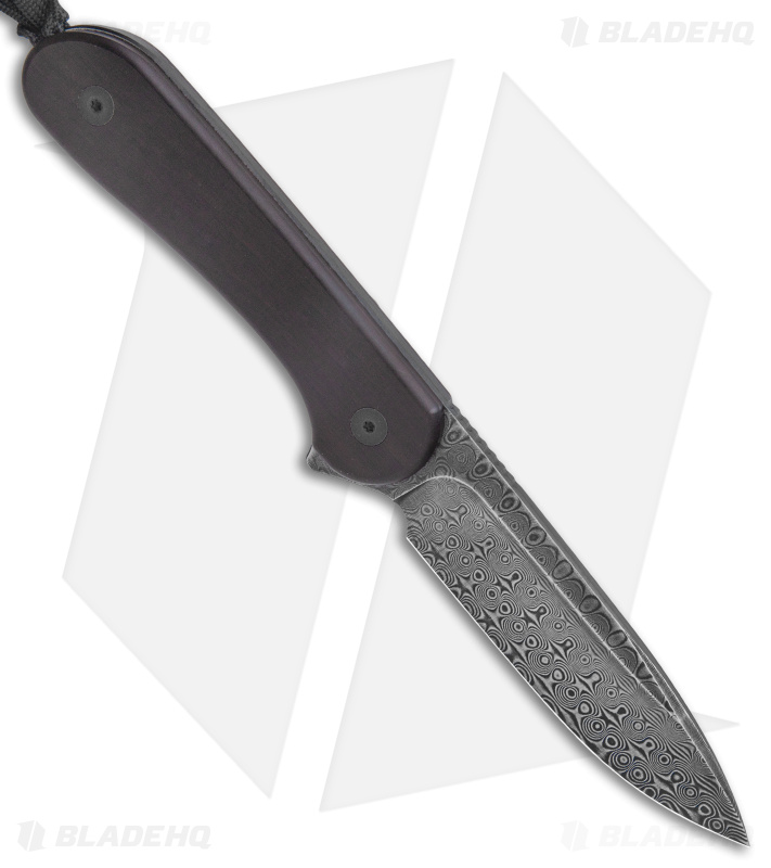 CIVIVI Elementum Fixed Blade Knife Flat Black Ebony (4" Damascus) C2105-DS1