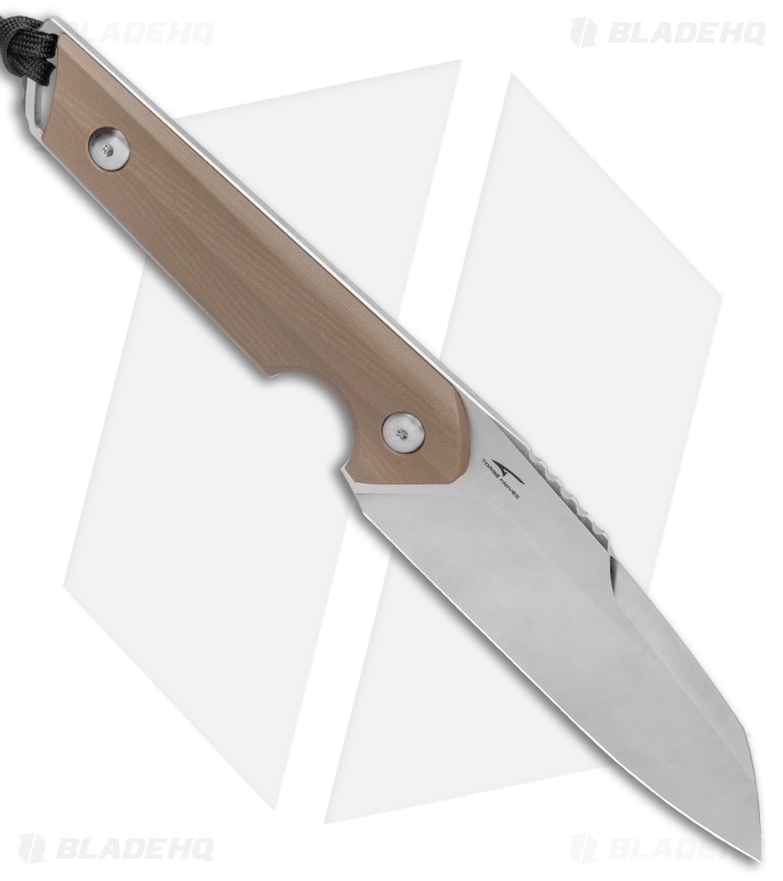 CIVIVI Kepler Fixed Blade Knife Tan G-10 w/Lanyard (4.5" Satin)