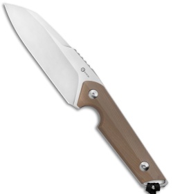 CIVIVI Kepler Fixed Blade Knife Tan G-10 w/Lanyard (4.5" Satin)