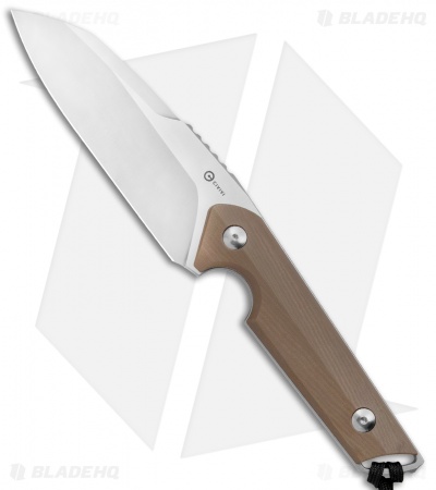 CIVIVI Kepler Fixed Blade Knife Tan G-10 w/Lanyard (4.5" Satin)