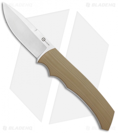 CIVIVI M2 Backup Fixed Blade Knife Tan G-10 (3" Satin) C2016A