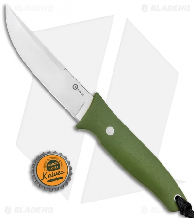 CIVIVI Terzuola Tamashii Fixed Blade Knife Green G-10 (4.07" Satin)