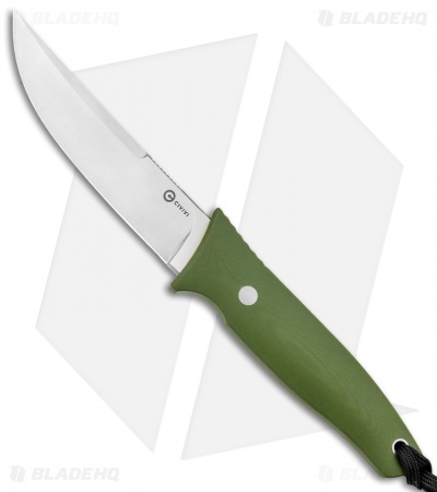 CIVIVI Terzuola Tamashii Fixed Blade Knife Green G-10 (4.07" Satin)