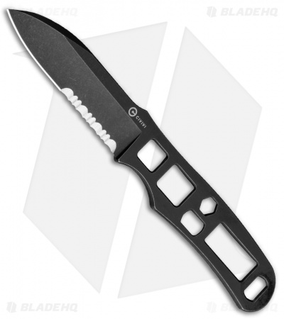 CIVIVI Roadside Rescue Fixed Blade Knife  (2.95" Black Stonewash)